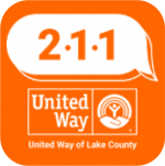 United Way 211 Logo - rounded box in orange
